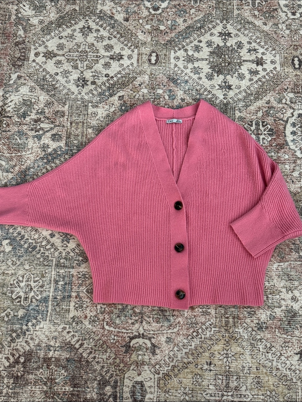 Dex Bubble Gum Pink Cardigan